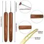 166 Pieces Crochet Hair Tools Kit, Latch Hook Crochet Needle Dreadlock Crochet Hook Dreadlocks Hair Locking Tool Braiding Beads Metal Cuffs for Crochet Braiding Hair Decoration 166 Pieces Crochet Hair Tools Kit, Latch Hook Crochet Needle Dreadlock Crochet Hook Dreadlocks Hair Locking Tool Braiding Beads Metal Cuffs for Crochet Braiding Hair Decoration