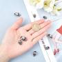 UNICRAFTALE 10pcs 5 Styles Skull Beads 1-6mm Stainless Steel Beads 16-20mm Long Skull Loose Beads Spacer Beads Antique Silver Halloween Beads for Jewelry Making DIY Bracelet Necklace