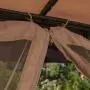 Great Deal Furniture Sonoma | Outdoor Fabric/Steel Gazebo Canopy | in Light Brown