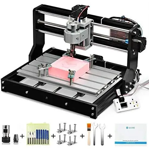 Genmitsu CNC 3018-PRO Router Kit GRBL Control 3 Axis Plastic Acrylic PCB PVC Wood Carving Milling Engraving Machine, XYZ Working Area 300x180x45mm