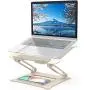 Adjustable Laptop Stand, FYSMY Ergonomic Portable Computer Stand with Heat-Vent to Elevate Laptop, 13 Lbs Heavy Duty Laptop Holder Compatible with MacBook, Air, Pro All Laptops (New-Gold) Adjustable Laptop Stand, FYSMY Ergonomic Portable Computer Stand with Heat-Vent to Elevate Laptop, 13 Lbs Heavy Duty Laptop Holder Compatible with MacBook, Air, Pro All Laptops (New-Gold)
