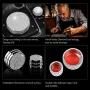 PIFOOG Crystal Car Stickers Shiny Auto Interior Bling Accessories Metal Sticker Volume Knobs & Multimedia Button Cover for Mazda 3 CX3 MX5 Miata Accessory Silver 2PCS (Multimedia Cap Big)