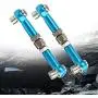 T best RC Steering Linkage Rod, 2Pcs Metal Front Rear Steering Linkage Rods for HPI RS4 Sport 3 1/10 Upgrade Accessories(Blue)