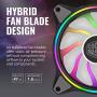 Cooler Master Master Fan MF120 Halo Duo-Ring Addressable RGB Lighting 120mm 3 Pack with Independently-Controlled LEDS, Absorbing Rubber Pads, PWM Static Pressure for Computer Case & Liquid Radiator