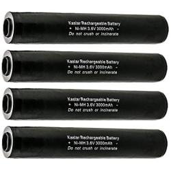 Kastar 4-Pack Ni-MH 3.6V 3000mAh Battery Replacement for Streamlight-Maglight Pelican M9, Stinger HP, Stinger XT, Stinger XT HP, Stinger LED, Stinger LED HP, Polystinger, Maglite 75175, 75375