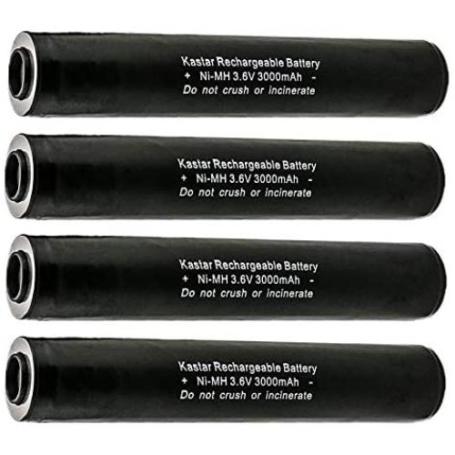 Kastar 4-Pack Ni-MH 3.6V 3000mAh Battery Replacement for Streamlight-Maglight Pelican M9, Stinger HP, Stinger XT, Stinger XT HP, Stinger LED, Stinger LED HP, Polystinger, Maglite 75175, 75375