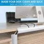 Updated J Channel Cable Raceway - 94'' Desk Cord Organizer - Computer Cable Management Under Desk with Mounting Tape - 6 Count Desk Cable Tray for Office, Home, Kitchen (15.7'' Each, Medium, White) Updated J Channel Cable Raceway - 94'' Desk Cord Organizer - Computer Cable Management Under Desk with Mounting Tape - 6 Count Desk Cable Tray for Office, Home, Kitchen (15.7'' Each, Medium, White)