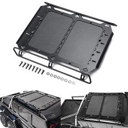 RCLions Metal Roof Rack with Carbon Fiber Panel Upgrades Parts for TRX6 G63 TRX4 G500 1/10 RC Crawler Car Body Accessories