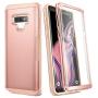 YOUMAKER Case for Galaxy Note 9, Full Body Heavy Duty Protection with Built-in Screen Protector Shockproof Rugged Cover for Samsung Galaxy Note 9 (2018) 6.4 Inch - Rose Gold/Pink