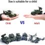 Shellvcase Diecast Military Vehicles, 6 Pack Army Toys Assorted Alloy Metal Model Cars Tank,Panzer,Anti-Air Vehicle,Helicopter Playset Gifts for Boys Kids Toddlers