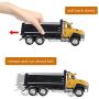 Kids Construction Vehicles Toys, Dump Truck, Digger, Mixer Truck, 1/50 Scale Metal Collectible Model Tractor Toy Cars, Pull Back Car Toys Birthday Gift Educational Toys for Boys 3, 4, 5 Year Olds