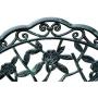 Outsunny 40'' Cast Aluminum Antique Rose Style Outdoor Patio Garden Park Bench - Antique Green