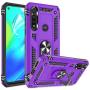 Motorola G Power Case, Moto G Power Phone Case with HD Screen Protector, Gritup 360 Degree Rotating Metal Ring Holder Kickstand Armor Anti-Scratch Bracket Cover Case for Motorola G Power Purple