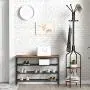 HOOBRO Shoe Rack, 4-Tier Shoe Shelf, Industrial Shoe Storage Organizer with 3 Metal Mesh Shelves, Ideal for Entryway, Hallway, Closet, Bedroom, Easy Assembly, Rustic Brown BF04XJ01 HOOBRO Shoe Rack, 4-Tier Shoe Shelf, Industrial Shoe Storage Organizer with 3 Metal Mesh Shelves, Ideal for Entryway, Hallway, Closet, Bedroom, Easy Assembly, Rustic Brown BF04XJ01