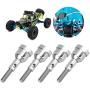 Dilwe RC Car Wheel Axle, 4pcs Metal Wheel Axle Shaft Accessory Parts for WLtoys 1/18 Model Car