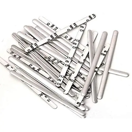 200PCS Aluminum & Adhesive Nose Strips for Face Mask, Mr Rex 90MM Metal Flat Nose Bridge Wire, Bendable Nose Pieces for Mask Sewing, Handmade DIY, Crafting (200) 200PCS Aluminum & Adhesive Nose Strips for Face Mask, Mr Rex 90MM Metal Flat Nose Bridge Wire, Bendable Nose Pieces for Mask Sewing, Handmade DIY, Crafting (200)