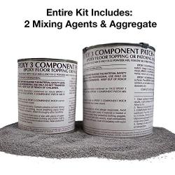 3 Part EPOXY Mortar Patching System - Contains Resin, Hardener & Aggregate. Fills Cracks, Holes, Pits & More! Bonds to Concrete, Asphalt, Wood & Metal. (50 lb Pail)