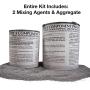 3 Part EPOXY Mortar Patching System - Contains Resin, Hardener & Aggregate. Fills Cracks, Holes, Pits & More! Bonds to Concrete, Asphalt, Wood & Metal. (50 lb Pail)