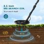 Tilswall Metal Detector Professional for Adults & Kids, High Accuracy Adjustable Metal Detector Waterproof with LCD Display, All Metal &Disc Mode, 8.5 Inch Lightweight Search Coil