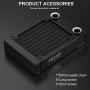 DIYhz Water Cooling Computer Radiator, 8 Pipe Aluminum Heat Exchanger Liquid Cooling Radiator G1/4 Thread Heat Row Sink 80mm for CPU PC Laser Water Cool System DC12V Black