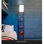 Brightech Maxwell Drawer Edition - Shelf & LED Floor Lamp Combination - Narrow Nightstand with Light Attached - Tower End or Side Table for Office & Bedroom - Black Brightech Maxwell Drawer Edition - Shelf & LED Floor Lamp Combination - Narrow Nightstand with Light Attached - Tower End or Side Table for Office & Bedroom - Black