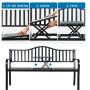 Metal Garden Bench Park Bench Bench Chair Outdoor Benches Clearance Patio Bench Yard Bench Porch Work Entryway Steel Frame Furniture Metal Garden Bench Park Bench Bench Chair Outdoor Benches Clearance Patio Bench Yard Bench Porch Work Entryway Steel Frame Furniture