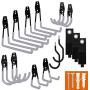 Smartology Garage Hooks with Bike Hook & Extension Cord Organizer, 15 Pack Set Steel Multi-Tool Hanger, Heavy Duty Utility Storage Holder for Home & Warehouse Lawn Garden Tool Organization