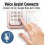 PANASONIC Expandable Cordless Phone System with Link2Cell Bluetooth, Voice Assistant, Answering Machine and Call Blocking - 2 Cordless Handsets - KX-TGD562G (Rose Gold/White)