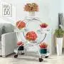 Plant Stand Pot Flower Rack with 4 Tiers and 6 Moving Potted Holders with Wheels (Plant Pots NOT Included) for Indoor or Outdoor use in The Patio, Garden, Living Room, Office, Plant Holder Plant Stand Pot Flower Rack with 4 Tiers and 6 Moving Potted Holders with Wheels (Plant Pots NOT Included) for Indoor or Outdoor use in The Patio, Garden, Living Room, Office, Plant Holder