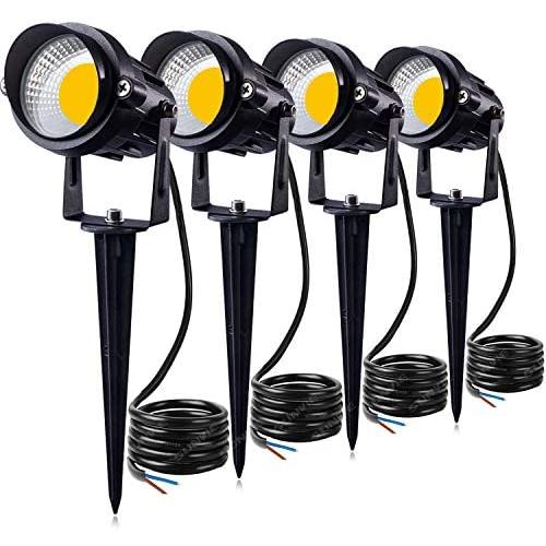 SUNVIE 12W LED Landscape Lighting Low Voltage (AC/DC 12V) Waterproof Garden Pathway Lights Super Warm White (900LM) Walls Trees Flags Outdoor Spotlights with Spike Stand (4 Pack) SUNVIE 12W LED Landscape Lighting Low Voltage (AC/DC 12V) Waterproof Garden Pathway Lights Super Warm White (900LM) Walls Trees Flags Outdoor Spotlights with Spike Stand (4 Pack)
