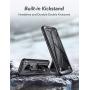 YOUMAKER Designed for Galaxy S9 Plus Case, Heavy Duty Protection Kickstand with Built-in Screen Protector Shockproof Case Cover for Samsung Galaxy S9 Plus 6.2 inch - Black