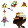 Veatree 150 Pcs Magnetic Building Sticks Blocks Toys, Magnet Educational Toys Magnetic Blocks Sticks Stacking Toys Set for Kids and Adult, Non-Toxic Building Toy 3D Puzzle with Storage Bag