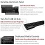 Das Keyboard 4 Professional Mechanical Keyboard for Mac - High Performance Clicky Tactile Feedback - Enhanced 104 Key Layout - Cherry MX Blue Switches - Oversized Volume Knob - Two Port USB 3.0 - Full NKRO