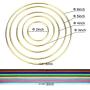 Hestya 10 Pieces Metal Rings Hoops with 10 Pieces 3 mm Faux Suede Cord String for Dream Catcher