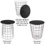 Lavish Home Nesting End Tables with Storage (Black) Lavish Home Nesting End Tables with Storage (Black)
