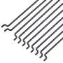 Hobbypark Φ1.2mm x L180mm (7.1 inch) Steel Z Pull / Push Rods Parts for RC Airplane Plane Boat Replacement (Pack of 10)