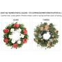 flybold Spring Wreaths Front Door Wreath Outdoor Summer Wreaths 23 Inch Large with Artificial Pink Hydrangea Flower and White Rose Welcome Decor for All Seasons