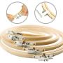 Similane 5 Pieces Embroidery Hoops Bamboo Circle Cross Stitch Hoop Ring 5 inch to 10 inch for Embroidery and Cross Stitch