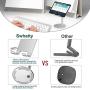 Swhatty Cell Phone Stand, Aluminum iPad Tablet Stand Holder for Desk, Angle Height Adjustable iPhone Stand, Compatible with iPhone iPad Pro, Air, Mini 4 3 2, Kindle, （4-12.9）-Sliver