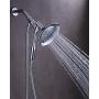 G-promise Double Height Positioning Shower Head， High Pressure Shower Heads with Handheld Spray, Adjustable Metal Bracket Holder,Extra Long Stainless-Steel Flexible Hose (Chrome)