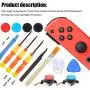 abcGoodefg 3D Joycon Joystick Replacement, Analog Left/Right Joystick Thumb Stick Caps Joycon Button Replacement Repair Kit for Nintendo Switch Controller abcGoodefg 3D Joycon Joystick Replacement, Analog Left/Right Joystick Thumb Stick Caps Joycon Button Replacement Repair Kit for Nintendo Switch Controller