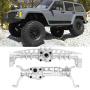 Dilwe RC Front Rear Axle, Metal Front Axle Axle Shell Upgrade Parts Accessory Compatible with SCX10 III 1/10 RC Car Model(Silver)
