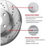 For 2011-2015 Honda CR-Z R1 Concepts eLine Front Rear Drill/Slot Brake Rotors Kit + Ceramic Brake Pads
