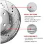 For 2011-2015 Honda CR-Z R1 Concepts eLine Front Rear Drill/Slot Brake Rotors Kit + Ceramic Brake Pads For 2011-2015 Honda CR-Z R1 Concepts eLine Front Rear Drill/Slot Brake Rotors Kit + Ceramic Brake Pads