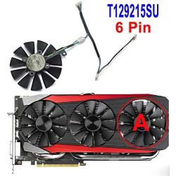 inRobert 87mm T129215SU Graphics Card Cooling Fan for ASUS Strix GTX980Ti/R9390/RX480/RX580 Video Card Cooler (Fan-A)