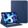 Fintie Case for iPad Air 4 10.9 Inch 2020 with Pencil Holder, Multi-Angle Viewing Cover [Supports Pencil 2nd Gen Charging] with Pocket, Auto Sleep/Wake for iPad Air 4th Generation, Navy