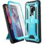 YOUMAKER Designed for Galaxy S9 Plus Case, Heavy Duty Protection Kickstand with Built-in Screen Protector Shockproof Case Cover for Samsung Galaxy S9 Plus 6.2 inch - Blue