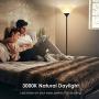Floor Lamp, Standing Lamp, 9W LED Floor Lamp, Energy Saving, 50,000hrs Long Lifespan, 3000K Warm White, Eye-Caring, Torchiere Floor Lamps for Bedroom, Living Room, Office, Reading, Black Floor Lamps