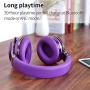 COWIN E7 Active Noise Cancelling Headphones Bluetooth Headphones with Microphone Deep Bass Wireless Headphones Over Ear, Comfortable Protein Earpads, 30 Hours Playtime for Travel/Work, Purple