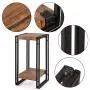 FIVEGIVEN Accent Side Table for Small Spaces End Table Rustic Industrial Metal Brown 21.9 Inch FIVEGIVEN Accent Side Table for Small Spaces End Table Rustic Industrial Metal Brown 21.9 Inch
